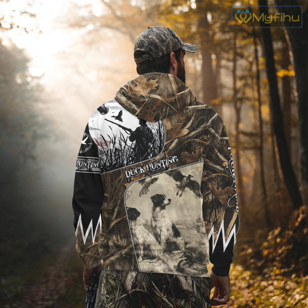 Duck Hunting Camouflage Mallard Duck Custom Name Shirts, Best Duck Hunting Season Gifts NBT149