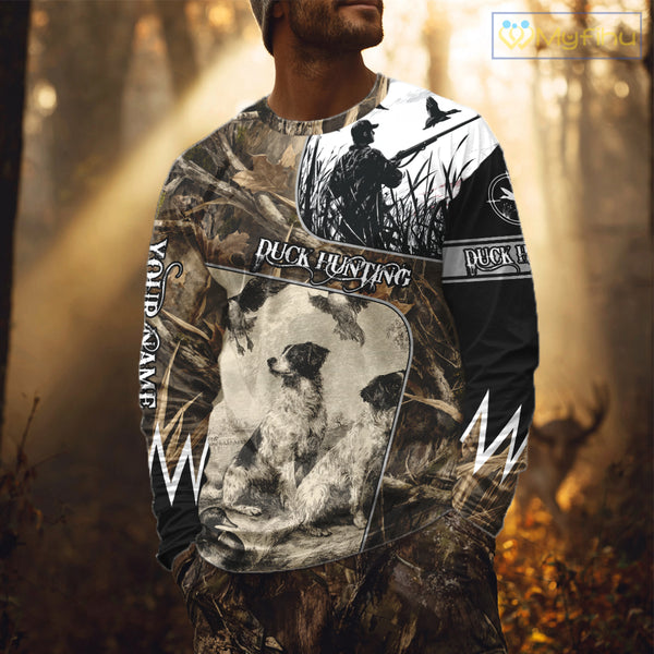 Duck Hunting Camouflage Mallard Duck Custom Name Shirts, Best Duck Hunting Season Gifts NBT149