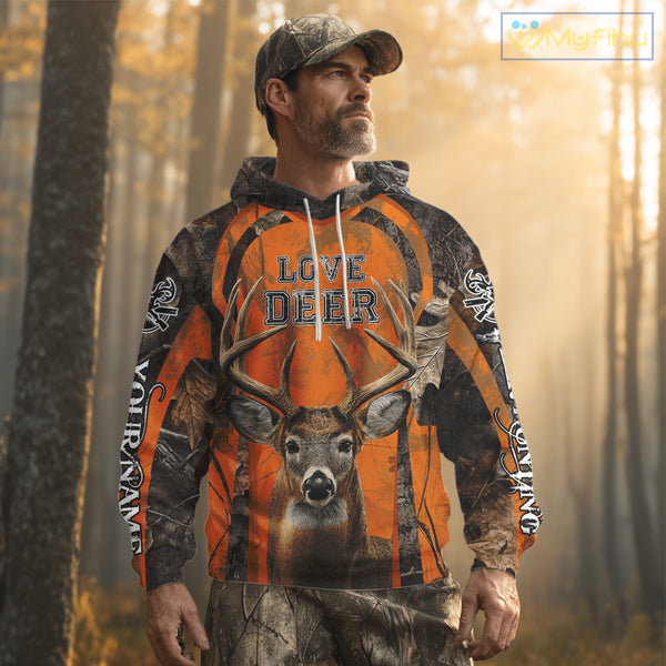 Custom Camo 3D Whitetail Deer Hunting Shirt Best Hunting Clothes For Deer Season NBT243