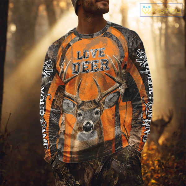 Custom Camo 3D Whitetail Deer Hunting Shirt Best Hunting Clothes For Deer Season NBT243