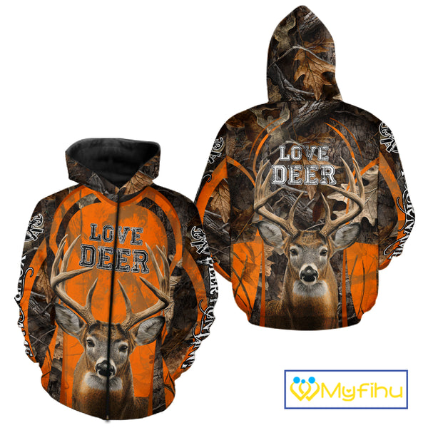 Custom Camo 3D Whitetail Deer Hunting Shirt Best Hunting Clothes For Deer Season NBT243