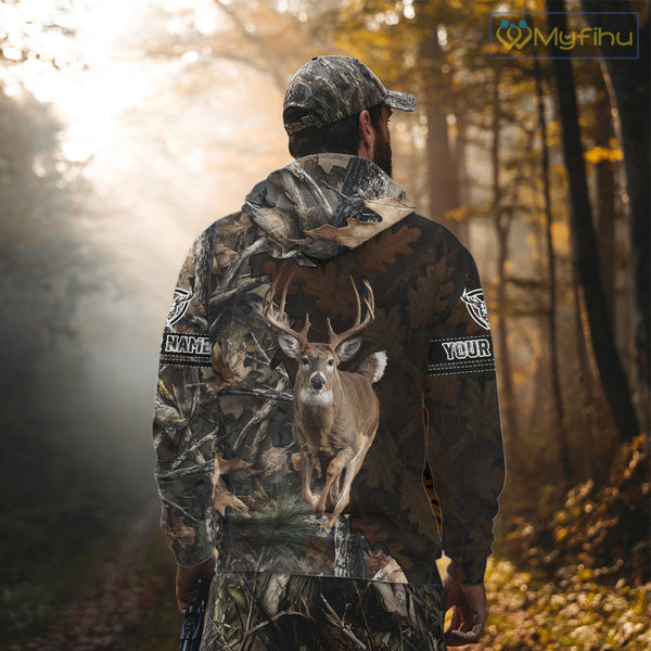 Deer Hunting Tree Camo Custom All Over Printed Shirt Personalized Hunting Gifts For Men NBT294