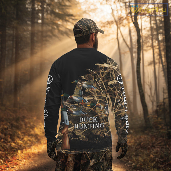 Camouflage Duck Hunting Custom Name 3D All Over Printing Shirts, Duck Hunting Gifts NBT159