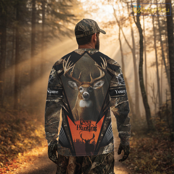 Deer Hunting Camo Customize Name 3D All Over Printed Shirts Personalized gift For Men NBT163