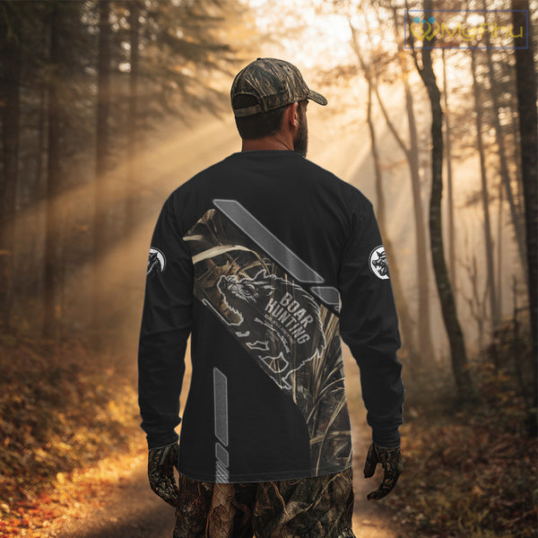 Boar Hunting Camouflage Custom Name Shirts, Personalized Boar Hunting Clothes, Hunting Gifts NBT175