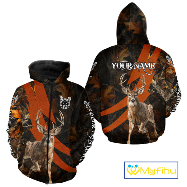 Best Custom Camouflage Whitetail Deer Hunting Shirt All-Over Print 3D For Deer Hunters NBT255