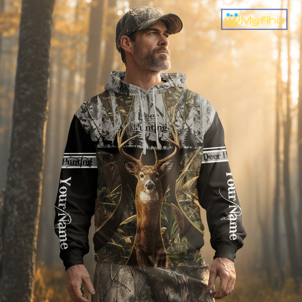 Best Custom Camouflage Deer Hunting Shirts for Men, Hunter Clothes, Gifts for Hunter NBT55