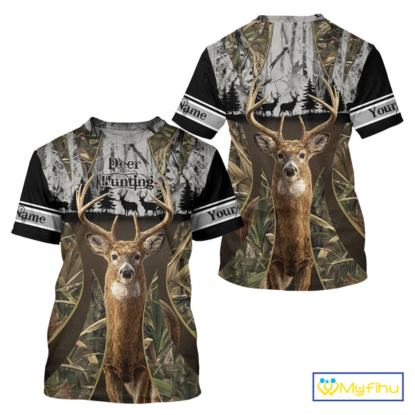 Best Custom Camouflage Deer Hunting Shirts for Men, Hunter Clothes, Gifts for Hunter NBT55