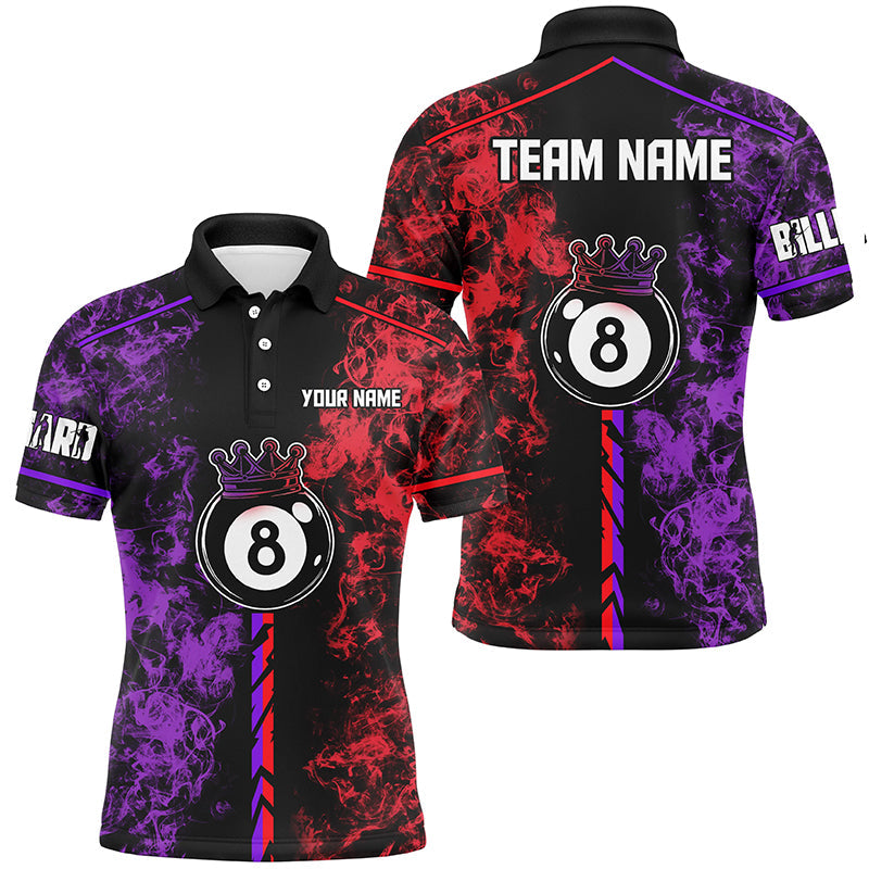Personalized Color Smoke 8 Ball Billiards Shirts For Men Custom 8 Ball Pool Team Shirts VHM1180