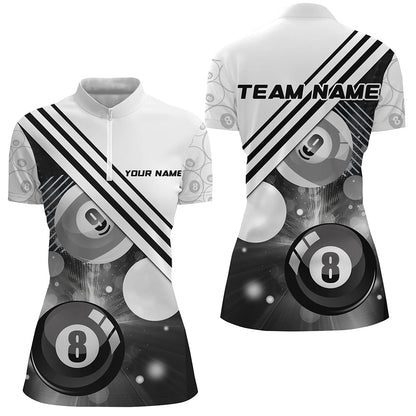 Personalized 8 Ball 9 Ball Pattern Billiards Shirts For Women Billiard Jerseys Billiards Team Shirts VHM1201