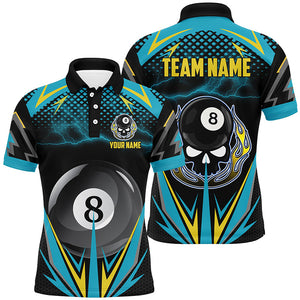Personalized 8 Ball Billiard Jersey 3D Polo Shirts For Men Custom