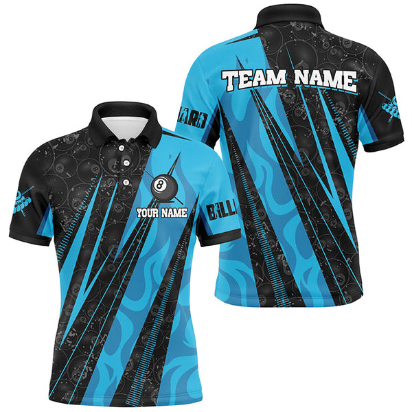 Personalized Blue Billiard Tournament Sport Shirts For Men, Best Billiard Team Jerseys Uniform TDM1768