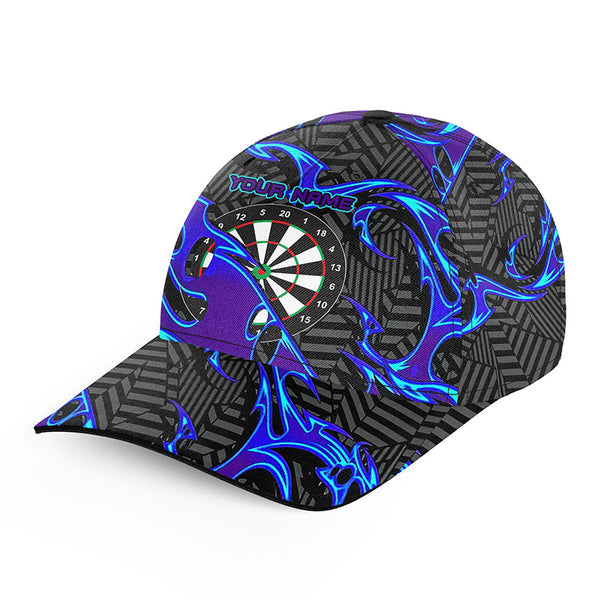 Black Purple Blue Dartboards Darts Hats Gifts For Dart Player Custom Name 3D Baseball Darts Caps TDM3528