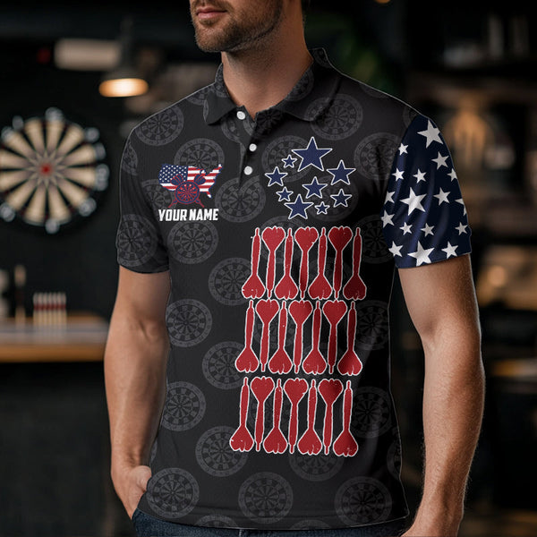 Personalized American Flag Dartboard Waving Men Darts Shirts Custom Patriotic Darts Team Jerseys TDM3403