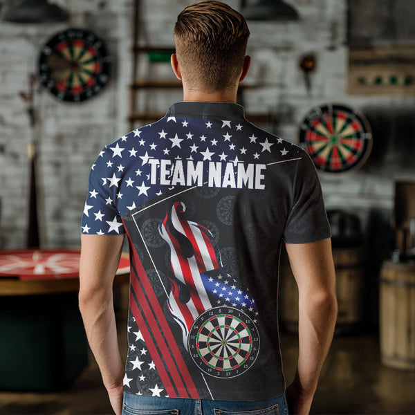 Personalized American Flag Dartboard Waving Men Darts Shirts Custom Patriotic Darts Team Jerseys TDM3403