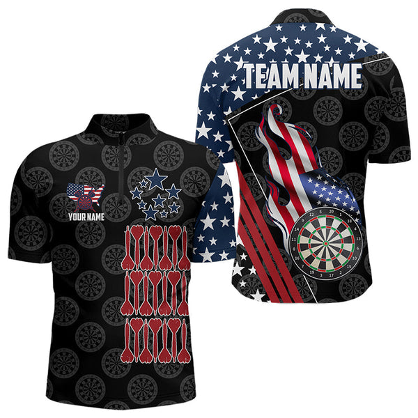 Personalized American Flag Dartboard Waving Men Darts Shirts Custom Patriotic Darts Team Jerseys TDM3403