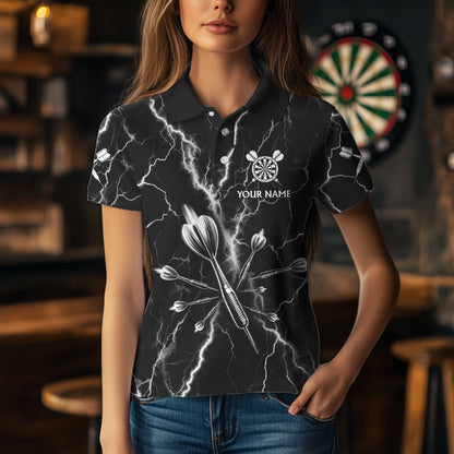 Personalized Black White Darts Arrow Thunder Lightning Dart Shirt For Women Custom Eagle Dart Jerseys TDM3730