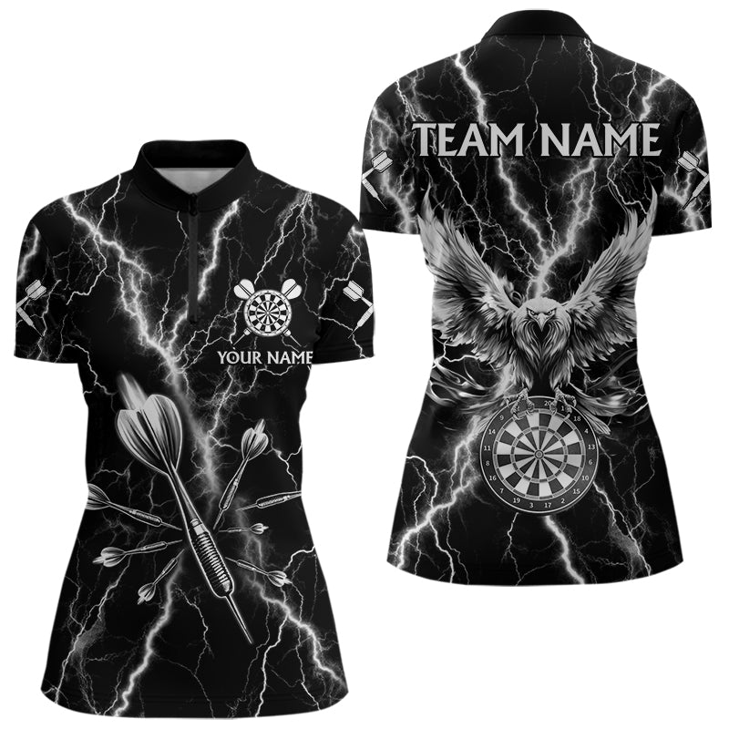 Personalized Black White Darts Arrow Thunder Lightning Dart Shirt For Women Custom Eagle Dart Jerseys TDM3730