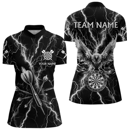 Personalized Black White Darts Arrow Thunder Lightning Dart Shirt For Women Custom Eagle Dart Jerseys TDM3730