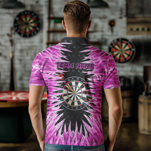 Personalized Darts Board Pink Icy 3D Printed Men Dart Shirts Custom Cool Dart Jerseys For Team TDM3583