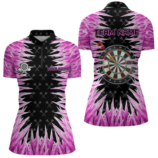 Personalized Darts Board Pink Icy 3D Printed Women Dart Shirts Custom Cool Dart Jerseys For Team TDM3583