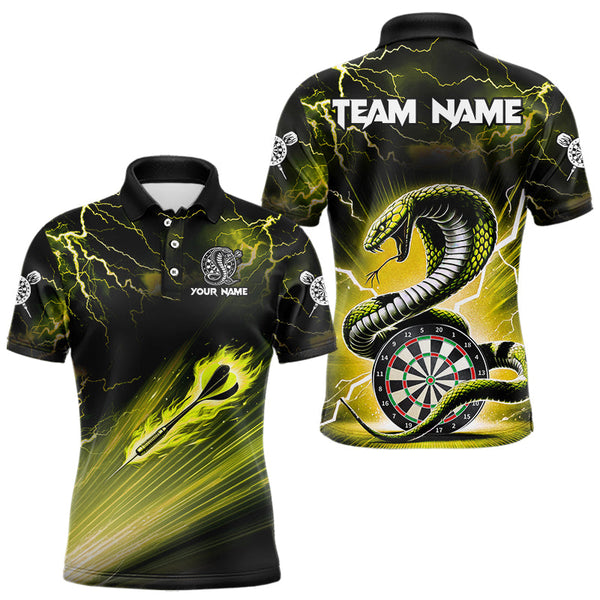 Thunder Lightning Custom Cobra Snake Yellow Men Dart Shirts Best Dart Jerseys Dart Team Shirts TDM3605