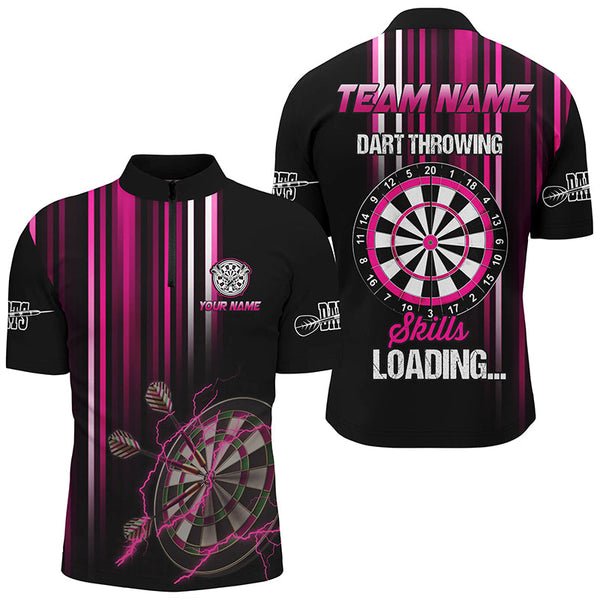 Darts Throwing Skills Loading Custom Pink Darts Shirts For Men Custom Funny Darts Apparel Jerseys TDM2278