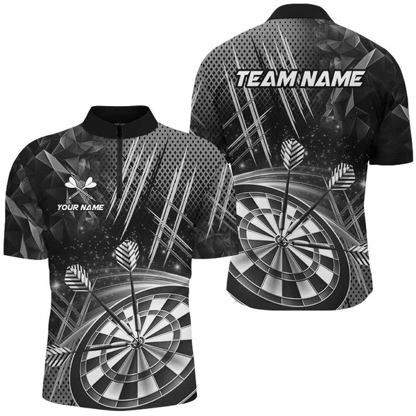 Personalized 3D Glitter Men Darts Shirts Custom Team Dart League Shirts Dart Jerseys |Grey TDM3285