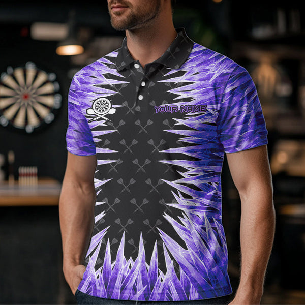 Personalized Darts Board Purple Icy 3D Printed Men Dart Shirts Custom Cool Dart Jerseys For Team TDM3482