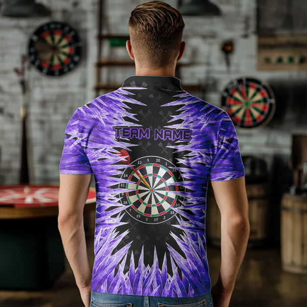Personalized Darts Board Purple Icy 3D Printed Men Dart Shirts Custom Cool Dart Jerseys For Team TDM3482