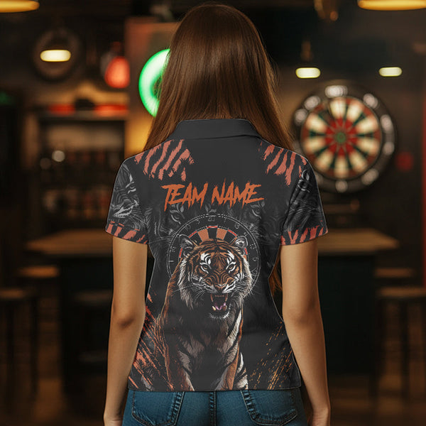 Personalized Tiger Darts Shirt With Pocket Option For Women, Darts Team Jersey TDM3621