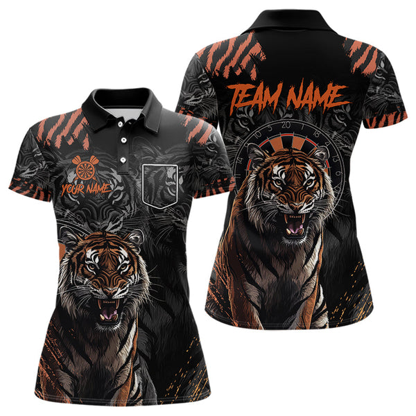 Personalized Tiger Darts Shirt With Pocket Option For Women, Darts Team Jersey TDM3621