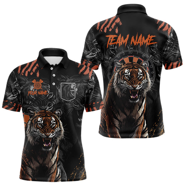 Personalized Tiger Darts Shirt With Pocket Option For Men, Darts Team Jersey TDM3621
