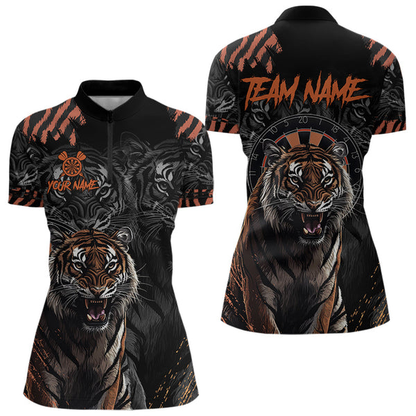 Personalized Tiger Darts Shirt With Pocket Option For Women, Darts Team Jersey TDM3621