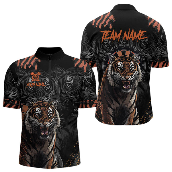 Personalized Tiger Darts Shirt With Pocket Option For Men, Darts Team Jersey TDM3621