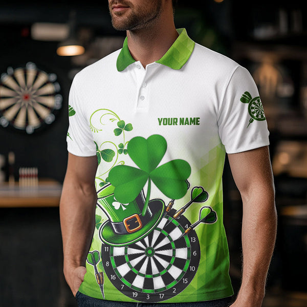 Green Luckiest Shamrock 3D Dartboard Men Dart Shirts Custom St Patrick Day Dart Shirts Team Jerseys TDM3625