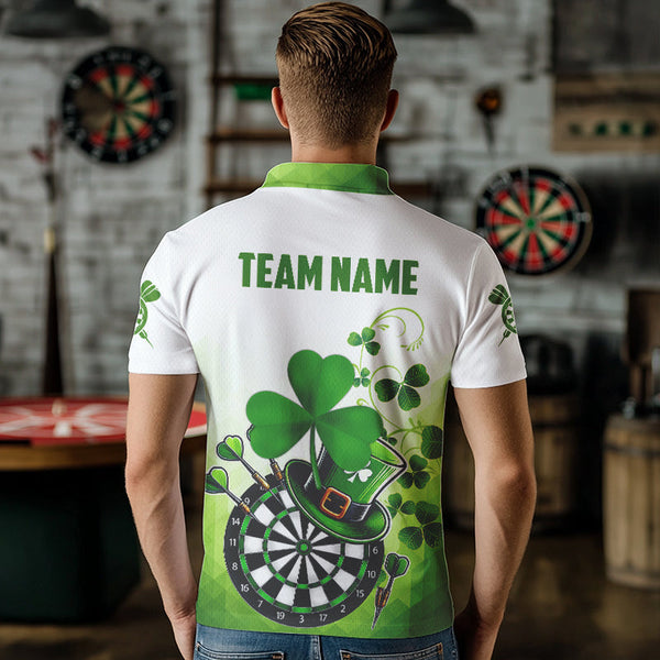 Green Luckiest Shamrock 3D Dartboard Men Dart Shirts Custom St Patrick Day Dart Shirts Team Jerseys TDM3625