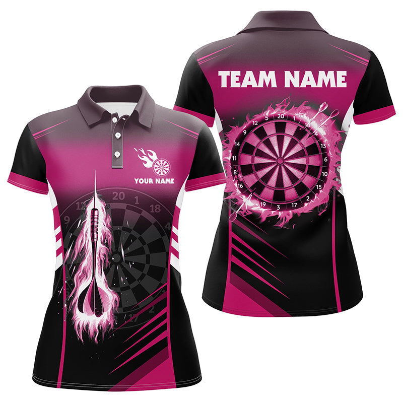 Personalized Darts Fire Arrow Women Dart Polo Shirts Custom Flame Dart Myfihu 1667