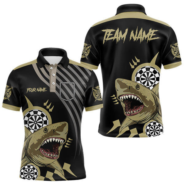 Funny Shark Darts Shirt With Pocket Option For Men Custom Dart Team Jersey TDM3655