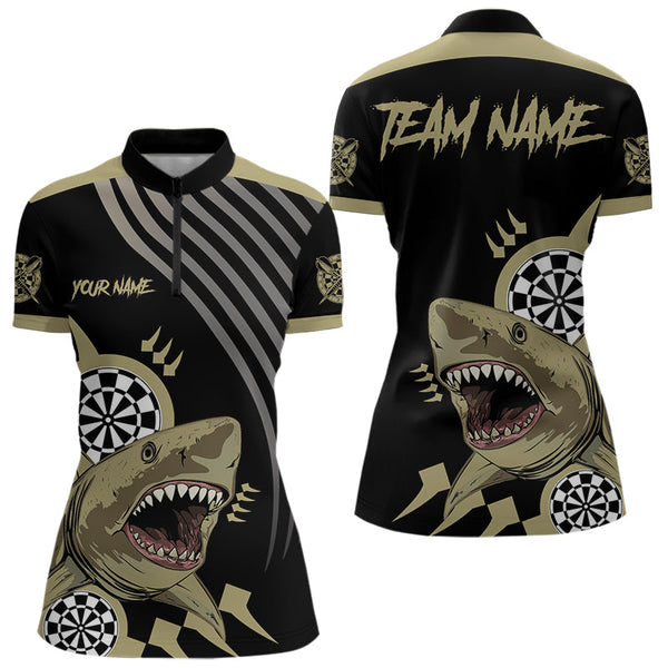 Funny Shark Darts Shirt With Pocket Option For Women Custom Dart Team Jersey TDM3655