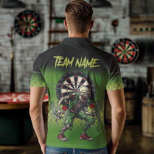 Funny Zombie Dart Shirt With Pocket Option For Men Custom Dart Team Jerseys TDM3805