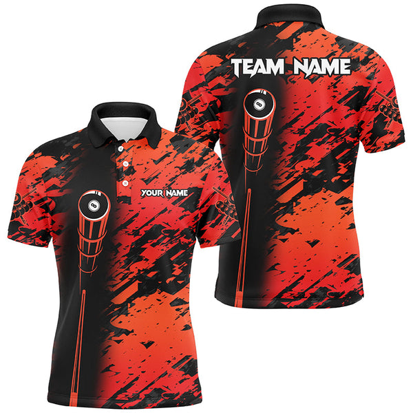 Personalized Billiard Tournament Jerseys Shirts For Men, Best 8 Ball Billiard Shirts For Team | Red TDM1943