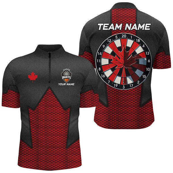 Personalized Canadian Patriotic Darts Shirts For Men Custom Canada Darts Tournament Team Jerseys TDM2429