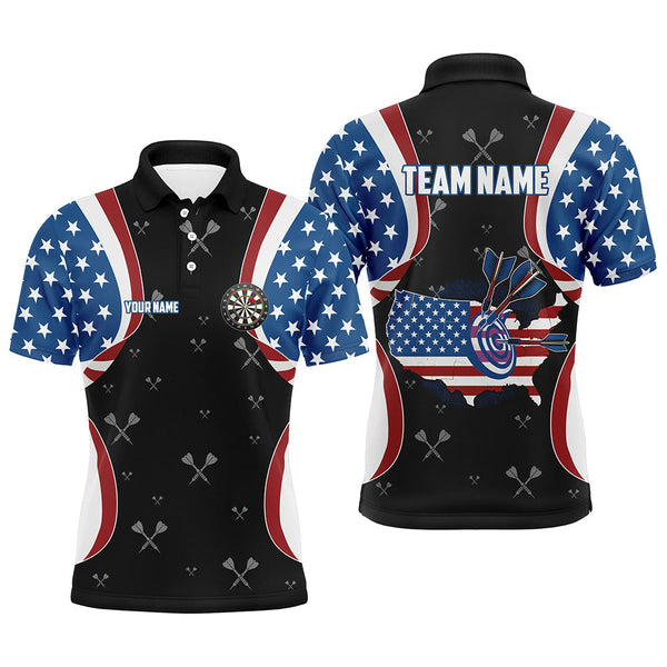 American Flag Darts Shirts For Men Custom Patriotic Darts Team Jersey, 4Th Of July Darts Gift TDM1582