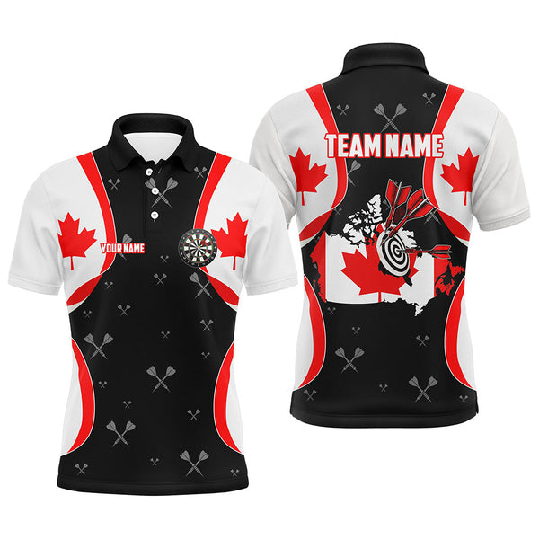 Personalized Canada Flag Darts Shirts For Men Custom Patriotic Darts Team Jersey, Canada Darts Gift TDM1583