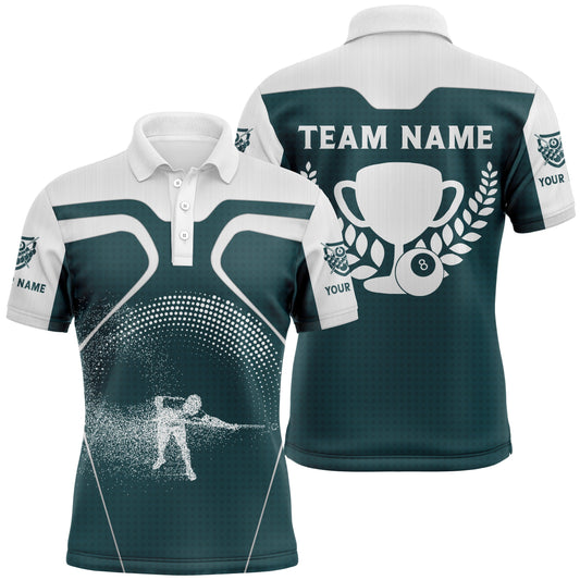 Personalized 3D Billiard Polo Shirts For Men, Custom Funny Billiard Player Shirts TDM0086