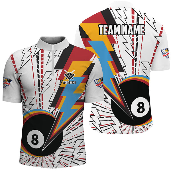 Personalized 8 Ball Pool Men Billiard Shirts Custom Unique Colorful Jerseys Billiard Team Shirts TDM2027