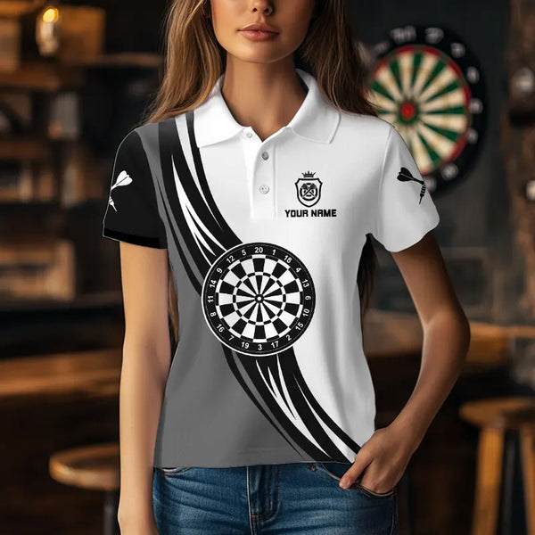 Personalized Crown Dart Shirt With Pocket Option For Women, Darts Team Jersey TDM3750