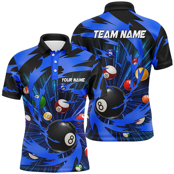 Personalized Multicolor Billiard Balls 3D Printed Shirts For Men, Best Billiard Team Jerseys TDM1655