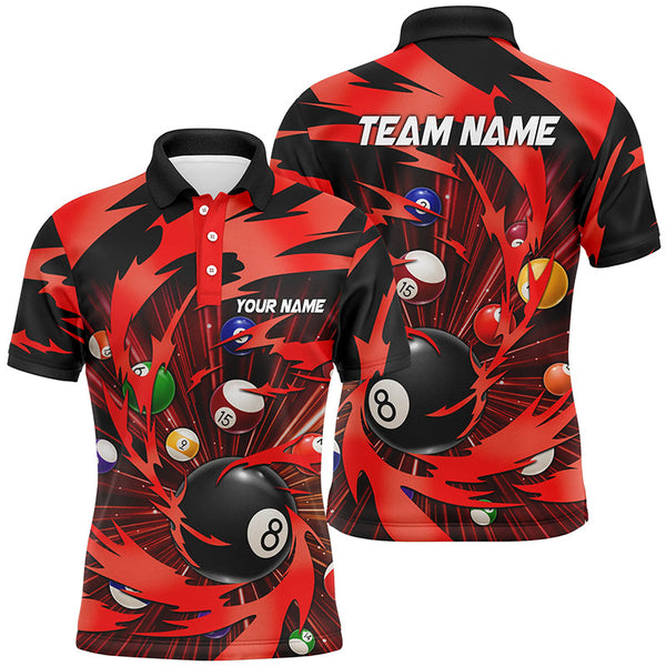 Personalized Multicolor Billiard Balls 3D Printed Shirts For Men, Best Billiard Team Jerseys TDM1655